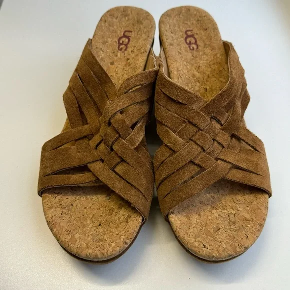 UGG | Shoes | Ugg Lilah Soft Suede Wedge Slipon Open Toe  display picture 2
